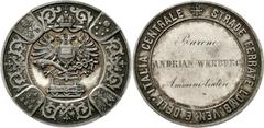Römisch Deutsches Reich Lombardei und Venetien Franz Josef I. 1848-1916. Silbermedaille v. Karl Radnitzky o.J. (1859) auf den Ausbau der Lombardo-venetianischen und zentralitalienischen Eisenbahn. Unt