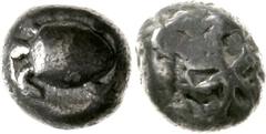 Griechische Münzen Attika Aegina Stater 550/480 v.Chr. Schildkröte/Windmühleninkusum. BMC 32ff. schön