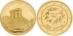 Griechenland Republik 1973 bis heute 100 Euro 2004 auf die Olympischen Sommerspiele in Athen. Palast von Knossos. 10 g. Feingold. In Kapsel. KM 192 Schön 155 Polierte Platte