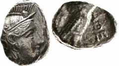Attika Athen Tetradrachme ca. 286-267 v. Chr. Kopf der Athena r./Eule. Längsovaler Schrötling. 16,63 g. SNG Cop. 64. schön/sehr schön