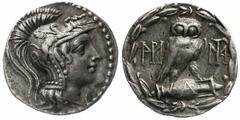 Altgriechische Münzen Attika Athen Tetradrachme 86/84 v. Chr. röm. Besetzung unter Sulla Thompson 1279. 16,64 g sehr schön, äußerst selten