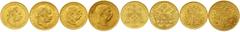 Gold der Habsburger Erblande und Österreichs Haus Habsburg Franz Joseph I., 1848-1916 4 offizielle NP in Gold: 4 Florin 1892, 10 Kronen 1912, 20 Kronen 1915 und Dukat 1915. Insg. 15,47 g. Fein.alle pr