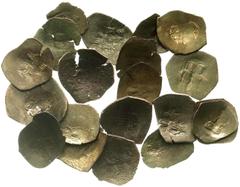 Ausländische Münzen und Medaillen Bulgarien Kalojan, 1197-1207 20 X Aspron Trachy, Imitation des byzantinischen Typs. Div. Varianten. Sommer 68.34 vgl.schön und schön/sehr schön