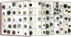 Lots antiker Münzen Allgemein Schöner Nachlassposten in 2 kl. BEBA-Kästen. Ca. 380 Münzen. Kelten, Griechen, Römer, Byzantiner, Völkerwanderung, früher Islam, Kreuzfahrer, etc. U.a. Tetradrachmen (4 X