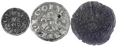 LOTS Sammlungen allgemein 3 Stück: Ungarn Koloman Denar o.J.,(vz, schöne Patina). Schottland Penny o.J. St. Andrews (schön, selten), Frankreich Denier o.J. La Marche (fast sehr schön, Kratzer).