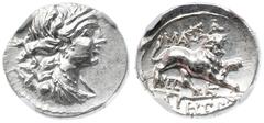 Ancient Coins Gaul, Massalia. Silver Drachm (2.75 g), ca. 125-90 BC Light standard. Diademed and draped bust of Artemis right, bow and quiver at shoulder. Reverse: MAΣΣΑ-ΛIHTΩN, lion standing right, r