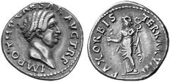 ROMAN COINS IMPERIAL COINAGE OTHO, 69 No.: 358 Estimation: $ 600 Denarius, plated / fourré. AR 2.66 g. IMP OTHO CAESAR AVG TR P Bare head r. Rev. PAX ORBIS - TERRARVM Pax in long dress standing l., ho