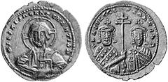 BYZANTINE COINS BASILIUS II, 976-1025 No.: 442 Estimation: $ 550 With Constantinus VIII. Histamenon, about 977-989. AV 4.43 g. *IhS XIS R?X R??NANTIhm Similar to pre vious. Rev. +bASIL C COnS?An?I b R