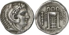 The Prospero Collection of Ancient Greek Coins. MACEDON. Philippi (c.345 B.C.), Silver Tetradrachm, 14.29g,. Head of young Herakles facing to right, wearing a lion’s skin headdress. Rev. ΦIΛIΠΠΩN , tr