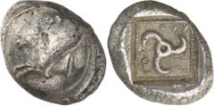 The Prospero Collection of Ancient Greek Coins. LYCIA. Dynasts of Lycia, Wekhssere I (c.450-420 B.C.), Silver Stater, 8.37g,. Forepart of Pegasos facing to left, its wings open, diskeles above, all on