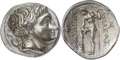 ANCIENT COINS. GREEK. Kingdom of Macedon, Demetrios Poliorketes (306-283 B.C.), Silver Tetradrachm, 16.91g, 10h. Mint of Amphipolis, struck c.288 B.C. Head of Demetrios facing right, wearing a diadem 