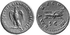 ANCIENT COINS ROMAN COINS IMPERIAL COINAGE SPECIAL COLLECTION OF FRACTIONAL BRONZE COINS HADRIANUS, 117-138 No.: 230 Estimate: $ 200 d=20 mm Semis, about 121-122. AE 3.82 g. IMP CAESAR TRAIAN HADRIANV