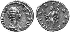 ANCIENT COINS ROMAN COINS IMPERIAL COINAGE DIDIA CLARA, their daughter No.: 327 Estimate: $ 2200 d=17 mm Denarius, 193. AR 3.12 g. DIDIA CLA-RA AVG Draped bust r., hair in bun on back of the head. Rev