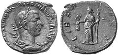 ANCIENT COINS ROMAN COINS IMPERIAL COINAGE TREBONIANUS GALLUS, 251-253 No.: 380 Estimate: $ 900 d=28 mm Sestertius. AE 16.56 g. IMP CAES C VIBIVS TREBONIANVS GALLVS AVG Laureate, draped and cuirassed 