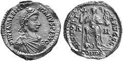 ANCIENT COINS ROMAN COINS IMPERIAL COINAGE VALENTINIANUS III, 425-455 No.: 402 Estimate: $ 500 d=23 mm Solidus. AV 4.49 g. D N PLA VALENTI-NIANVS P F AVG Diademed, draped and cuirassed bust r. Rev. VI
