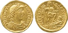 ANCIENT COINS. Roman Coins. Mint of Rome unless otherwise stated. Constantine III (A.D. 407-411), Gold Solidus, 4.42g, 12h.Mint of Lugdunum.Struck A.D. 408-409. DN CONSTANTINVS P F AVG , bust of Const