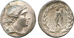 ANCIENT COINS. GREEK COINS. Ionia, Magnesia and Maeandrum (after 190 B.C.), Silver Tetradrachm, 17.00g, 12h.Bust of Artemis right, wearing a tiara, with a bow and quiver at her shoulder. Rev. MAΓNHTΩN