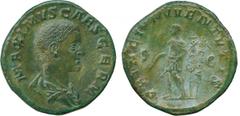 ANCIENT COINS.ROMAN COINS. Mint of Rome unless otherwise stated. Maximus (Caesar, A.D. 235-238), Æ Sestertius, 20.79g, 12h.Struck A.D. 236-238. MAXIMVS CAES GERM , bust of Maximus facing right, draped