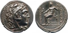 ANCIENT COINS, GREEK COINS, Kingdom of Macedon, Alexander III the Great (336-323 BC), Silver Tetradrachm, 17.24g, 1h. Possibly minted in Asia Minor, struck c.275 BC. Head of young Herakles facing righ