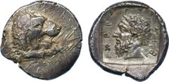 ANCIENT COINS, GREEK COINS, D ynasts of Lycia, Mithrapata (c.380-360 BC), Silver Tetradrachm, 9.66g, 9h. Forepart of a roaring lion facing right, its tongue protruding. Rev. Lycian legend (‘Mithrapata