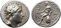 ANCIENT COINS, GREEK COINS, Kingdom of Syria, Antiochos Hierax (241-227 BC), Silver Tetradrachm, 16.77g, 12h. Mint of Eastern Cilicia. Bust of Antiochos Hierax facing right, diademed and draped; borde