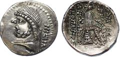 ANCIENT COINS, The David Sellwood Collection of Parthian Coins , Phraates II (132-127 BC), Silver Drachm, 3.74g, 12h. Minted at Nisa. Short-bearded and diademed bust left, wearing single turn torque, 