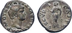 ANCIENT COINS , ROMAN COINS, Otho (AD 69), Silver Denarius, 3.22g, 6h. Mint of Rome. IMP M OTHO CAESAR AVG TR P , head facing right. Rev. SECVRITAS P R , Securitas standing left, holding a wreath and 