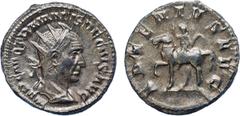 ANCIENT COINS , ROMAN COINS, Trajan Decius (AD 249-251), Silver Antoninianus, 4.47g, 12h. Mint of Rome, struck AD 250. IMP C M Q TRAIANVS DECIVS AVG , bust facing right, radiate and cuirassed. Rev. AD