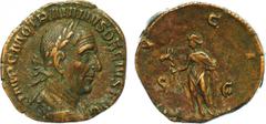 ANCIENT COINS , ROMAN COINS, Trajan Decius (AD 249-251), Æ Sestertius, 12.89g, 1h. Mint of Rome, struck AD 250-251. IMP C M Q TRAIANVS DECIVS AVG , bust facing right, laureate, draped and cuirassed. R