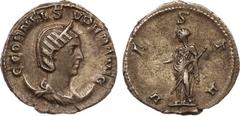ANCIENT COINS , ROMAN COINS, Co rnelia Supera (wife of Aemilian), Silver Antoninianus, 3.7g. Mint of Rome, under Aemilian, AD 253. C CORNEL SVPERA AVG , diademed and draped bust facing right, set on a