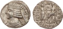 ANCIENT COINS, KINGS OF PARTHIA, Parthian Kingdom. Pakoros I (c. AD 78-120). Billon Tetradrachm, 14.26g, Seleukeia on the Tigris, Xandikos 389 SE (March, AD 78). Diademed beardless bust of Pakoros I l