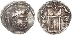ANCIENT COINS, KINGS OF PERSIS, Kingdom of Persis. Autophradates II (early to mid 2nd Century BC). Silver Tetradrachm, 16.29g. Bearded head of Autophradates II right, wearing diadem and kyrbasia adorn