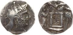 ANCIENT COINS, KINGS OF PERSIS, Kingdom of Persis. Autophradates II (early to mid 2nd Century BC). Silver Drachm, 3.99g. Bearded head of Autophradates II right, wearing diadem and kyrbasia adorned wit
