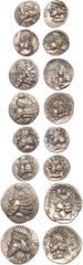 ANCIENT COINS, KINGS OF PERSIS, Kingdom of Persis. Artaxerxes III (1st to 2nd Century AD). Silver Hemidrachm (2), 1.41g and 0.40g. Bust of Artaxerxes III left, wearing diadem, star-in-crescent to left