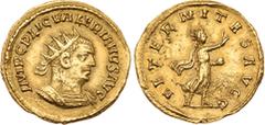ANCIENT COINS, KINGS OF SASANIA, Sasanian Kingdom. Valerian I (Roman Emperor and opponent of Shapur I, AD 253-260). Gold Aureus, 5.05g, Samosata, 1st emission, AD 255/6. IMP C P LIC VALERIANVS AVG , r