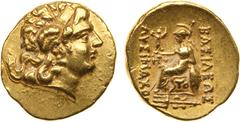 ANCIENT COINS, ANCIENT GREEK, Kingdom of Pontos, Mithradates VI Eupator (c.120-63 BC). Gold Stater, 8.29g, 12h. In the name and types of Lysimachos. Mint of Tomis, struck during the first Mithradatic 