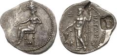 Ancient Coins, ANCIENT GREEK COINS Cilicia, Nagidos. Silver Stater (10.10 g), ca. 360-333 BC. Aphrodite seated left, holding patera and resting elbow on back of chair; to left, Nike flying right, crow