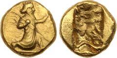 Ancient Coins, ANCIENT GREEK COINS Achaemenid Kingdom. Darios III. Gold Daric (8.27 g), ca. 375-336 BC. Sardes. Persian king or hero in kneeling-running stance right, quiver at shoulder, holding spear