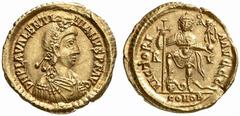 ROMAN COINS ROMAN EMPIRE VALENTINIANUS III, 425-455 No.: 369 Estimate: $ 1450 d=22 mm Solidus, Ravenna, about 426-430. AV 4.46 g. DN PL VALENTI-NIANVS P F AVG Diademed, draped and cuirassed bust r. Re