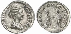ROMAN COINS ROMAN EMPIRE PLAUTILLA, his wife, 202-212. No.: 338 Estimate: $ 200 d=19 mm PLAUTILLA, his wife, 202-212. Denarius, about 202. AR 3.64 g. PLAVTILLAE – AVGVSTAE Draped bust r., the wavy hai