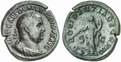 ROMAN COINS ROMAN EMPIRE BALBINUS, 238. No.: 365 Estimate: $ 350 d=33 mm Sestertius. AE 16.59 g. IMP CAES D CAEL BALBINVS AVG Laureate, draped and cuirassed bust r. Rev. PROVIDENTIAE DEORVM / SC Provi