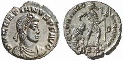 ROMAN COINS ROMAN EMPIRE GRATIANUS, 367-383. No.: 463 Estimate: $ 100 d=18 mm GRATIANUS, 367-383. Nummus, Siscia, about 367-375. AE 2.48 g. DN GRATIANVS P F AVG Diademed, draped and cuirassed bust r. 