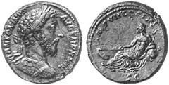 ANCIENT COINS ROMAN COINS IMPERIAL COINAGE MARCUS AURELIUS, 161-180 No.: 688 Estimation: $ 500.- d=26 mm As, 174-175. AE 11.62 g. M ANTONINVS - AVG TR P XXIX Laureate and cuirassed bust r., seen from 