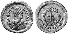 ANCIENT COINS ROMAN COINS IMPERIAL COINAGE LICINIA EUDOXIA, wife of Valentinianus III (425-455), Augusta 439-490 No.: 791 Estimation: $ 1500.- d=14 mm Tremissis, Constantinople, about 439. AV 1.42 g. 
