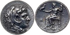 Ancient Greek Coins Macedonian Kingdom. Alexander III 'the Great'. Silver Decadrachm (41.34 g), 336-323 BC. Babylon, lifetime issue, ca. 325-323 BC. Head of Herakles to right, wearing lion's skin head