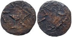 Anceint Judea from Private American and European Collections Judaea, The Jewish War. Æ 'Shekel' (6.84 g), 66-70 CE. Gamla, ca. February-August 67 CE. Crude uncertain legend around (either Paleo-Hebrew