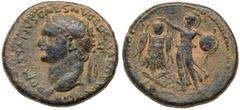 Anceint Judea from Private American and European Collections Judaea, Roman Judaea. Domitian. Æ 24 (11.54 g), AD 81-96. Judaea Capta issue. Caesarea Maritima, ca. AD 83 or later. Laureate head of Domit