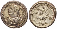 Roman Imperial Coinage Licinius I. BI Argenteus (2.82 g), AD 308-324. Treveri, AD 309-313. IMP LICI-NIVS AVG, laureate, draped and cuirassed bust of Licinius I left, holding thunderbolt and scepter ov
