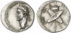 ROMAN COINS ROMAN EMPIRE NERO CLAUDIUS DRUSUS, father of emperor Claudius, AD 9 Denarius, struck by Claudius, Lugdunum, about 41-42. AR 3.88 g. NERO CLAVDIVS DRVSVS GERMANICVS IMP Head l., crowned wit