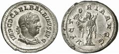 ROMAN COINS ROMAN EMPIRE BALBINUS, 238 Denarius. AR 3.19 g. IMP C D CAE L BALBINVS AVG Laureate, draped and cuirassed bust r. Rev. VICT-ORIA AVGG Victoria, wearing long chiton, standing facing, head t